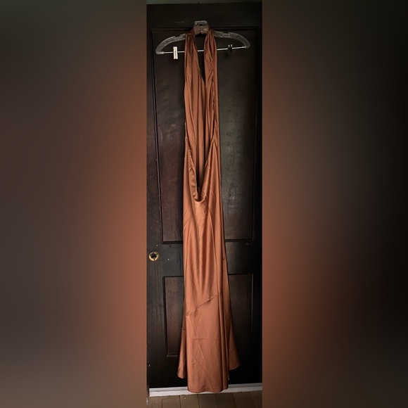 Show Me Your MuMu copper jasmine Halter Maxi Dress XXL - Picture 2 of 4